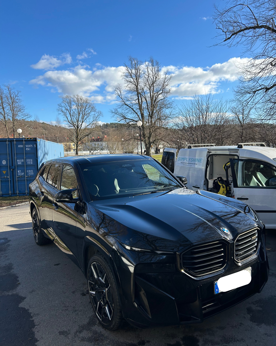 Ren bil efter tvätt – framifrån